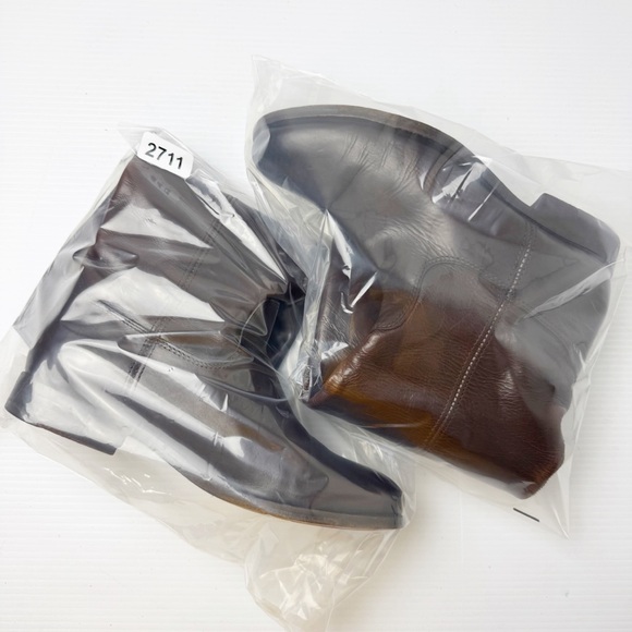 Frye Leather Tall Pull-on Boots Melissa Button Redwood Brown 7.5 - Picture 12 of 13